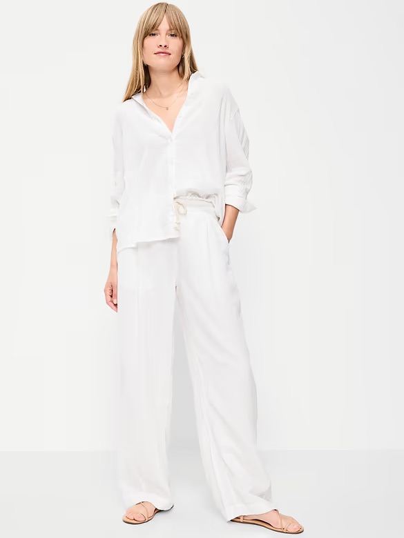 Old Navy White Wide Shirt